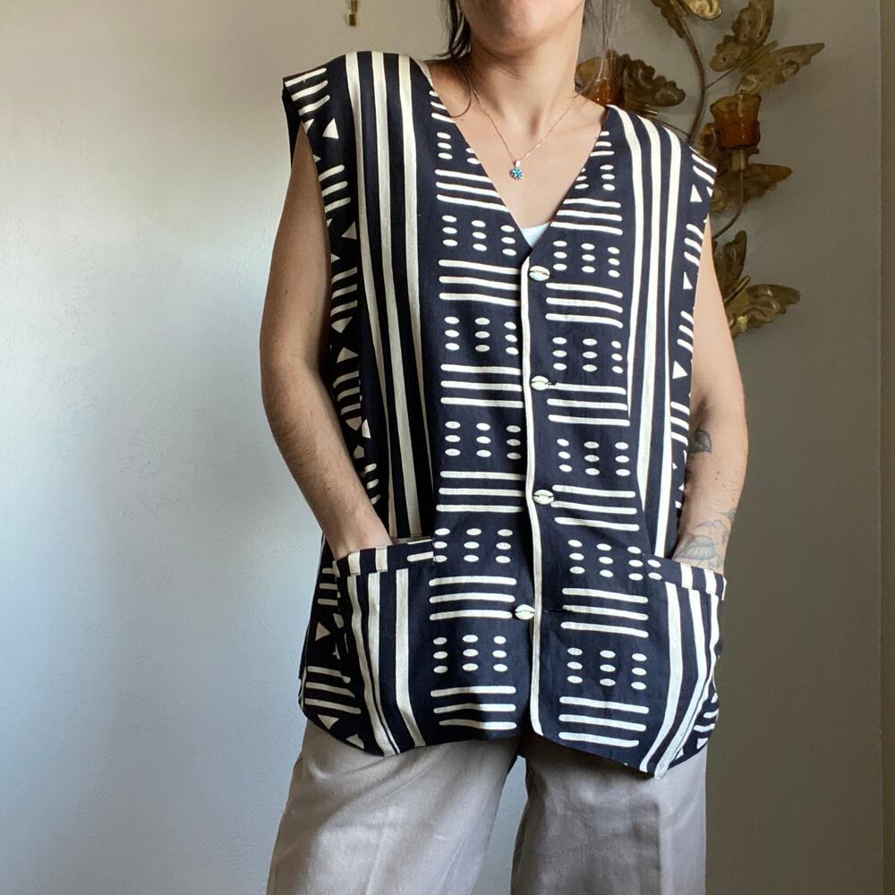 Patterned Cotton Vest - Picture 3 of 7